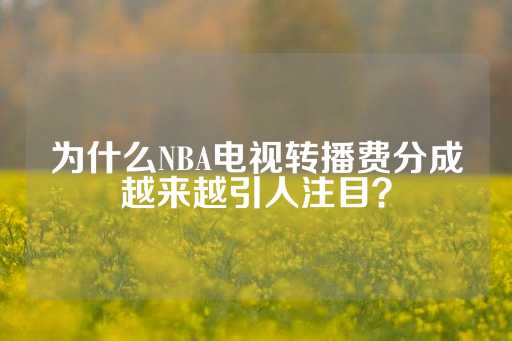 为什么NBA电视转播费分成越来越引人注目？-第1张图片-皇冠信用盘出租