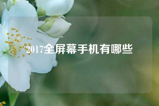 2017全屏幕手机有哪些-第1张图片-皇冠信用盘出租